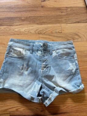 Mossimo Light Blue Star-Print Denim Shorts